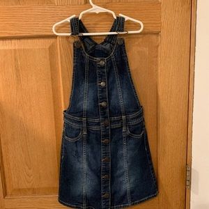 Denim skirt/bib romper 7/8 girls